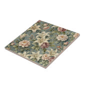 Carreau Vintage Peony Lily Floral Pattern (Côté)