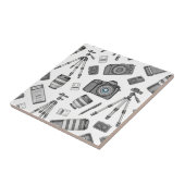 Carreau Vintage Photography Equipment Pattern (Côté)