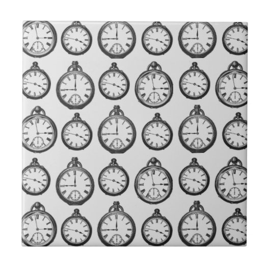 Carreau Vintage Pocket Watches Pattern (Devant)