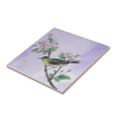 Carreau Vintage Purple Fleurs & Oiseaux Peinture naturalis (Côté)