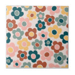 Carreau Vintage Retro 60s Colorful Flower Power<br><div class="desc">Vous cherchez des carreaux heureux pour redécorer votre maison? Découvrez cet intage Retro 60s Colorful Flower Power céramique pour apporter un peu de bonheur à votre maison!</div>