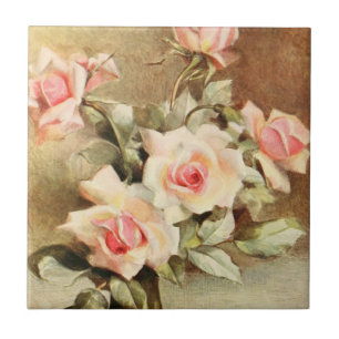 Carreau Vintage Saint Valentin Amour Romance Roses roses r