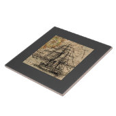 Carreau Vintage Ship And Map (Côté)