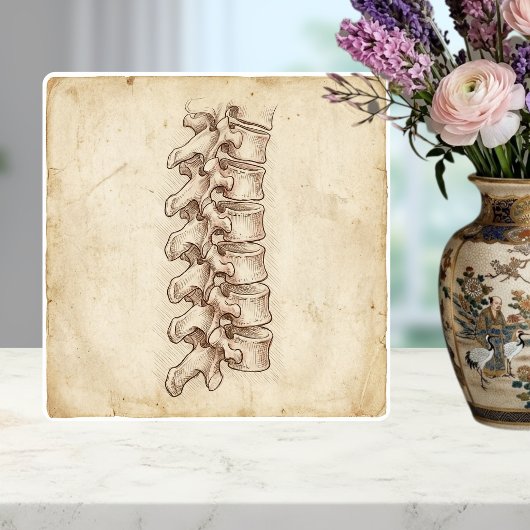 Carreau Vintage Spine Anatomy Sketch