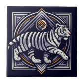 Carreau Vintage Tiger Navy Blue (Devant)