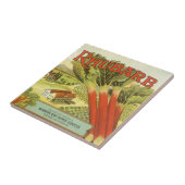 Carreau Vintage Végétal Can Étiquette Art, Rhubarb Farm (Côté)