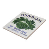 Carreau Vintage Végétal Can Étiquette Art, Winsom Peas (Côté)