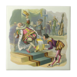 Carreau Vintage Vieux Roi Cole Nursery Rhyme Poème Chanson