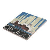 Carreau Vintage voyage Chicago a tout City Skyline (Côté)