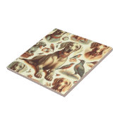 Carreau Vintage Weimaraner sans fil (Côté)