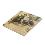 Carreau Vintage Western Cowboys, Hopalong par NC Wyeth (Côté)