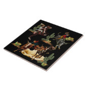 Carreau Vintage Western Rodeo Événements Cowboy Cowboy (Côté)