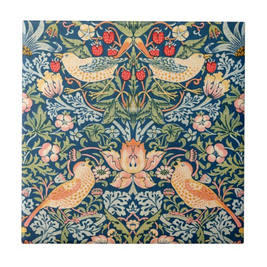 Carreau Vintage William Morris Strawberry Thief, Retro (Devant)