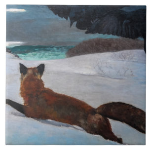 Carreau Vintage Winslow Homer Fox Hunt