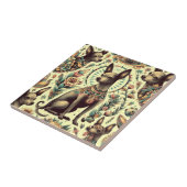 Carreau Vintage Xoloitzcuintle sans fil (Côté)