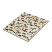 Carreau Vintage Zebra Pattern Rustic Boho Safari Print (Côté)