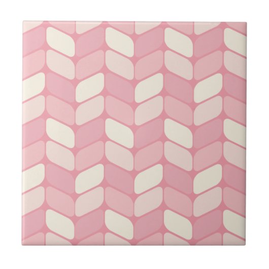Carreau Vintages rectangles diagonales Vanille rose (Devant)