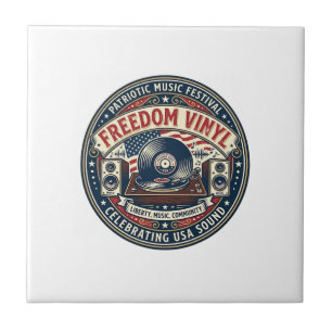 Carreau Vinyle de liberté patriotique Disque vinyle patrio