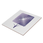 Carreau Violet carré fleur nb (Côté)