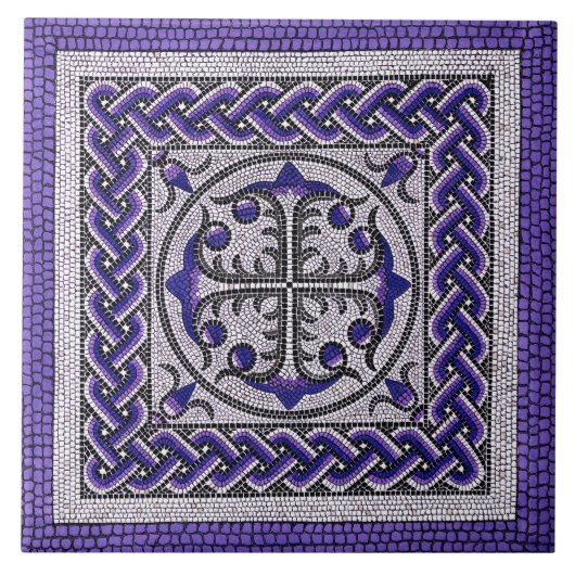Carreau Violet de l'ancienne mosaïque romaine (Devant)