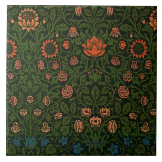Carreau Violet et Columbine (par William Morris) (Devant)