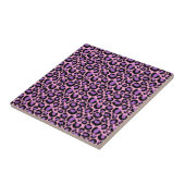 Carreau Violet Rose Guépard Motif Léopard Animalier (Côté)