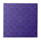 Carreau Violet Vintage Damask Pattern (Devant)