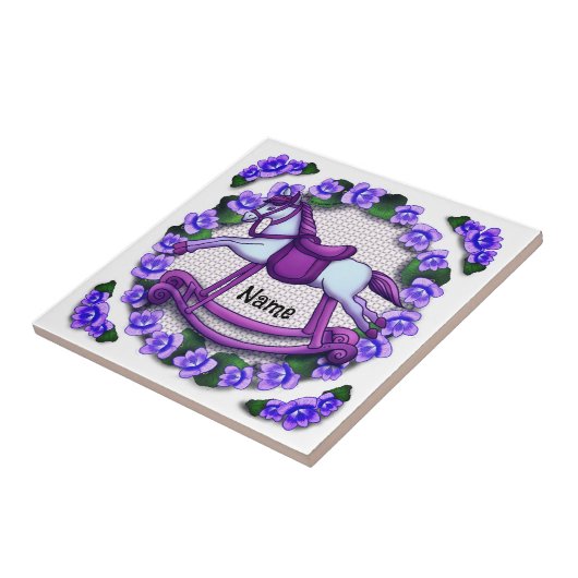 Carreau Violets Rocking Horse (Côté)