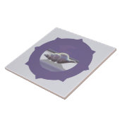 Carreau violettes dans un bocal de lune (Côté)