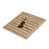 Carreau Violon avec fond de partition (Côté)