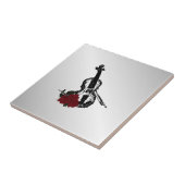 Carreau Violon et argent Rose (Côté)