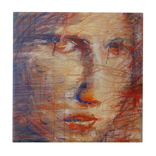 Carreau Visage Abstrait (Devant)