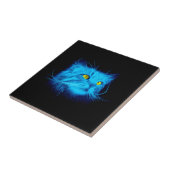 Carreau Visage de chat bleu (Côté)