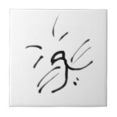 Carreau Visage de chat simple et heureux (Devant)