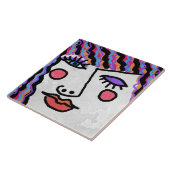Carreau Visage de femme abstrait (Côté)