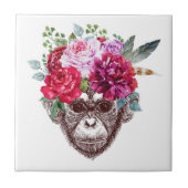 Carreau Visage de singe de fleur (Devant)