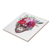 Carreau Visage de singe de fleur (Côté)