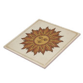 Carreau Visage de soleil céleste vintage (Côté)