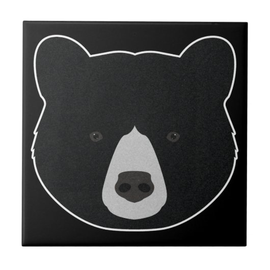 Carreau Visage d'ours noir (Devant)