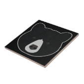 Carreau Visage d'ours noir (Côté)
