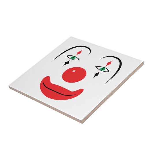 Carreau Visage heureux de clown (Côté)