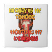 Carreau Visage idiot : Humour d'expression de langue de so (Devant)