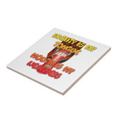 Carreau Visage idiot : Humour d'expression de langue de so (Côté)