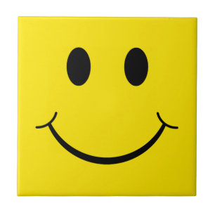 Carreau Visage Jaune Bonheur Classique des Années 70
