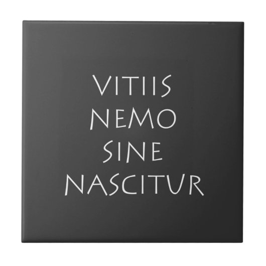 Carreau Vitiis nemo sinnascitur (Devant)