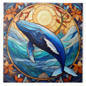 Carreau Vitrail de baleine à bosse (Devant)