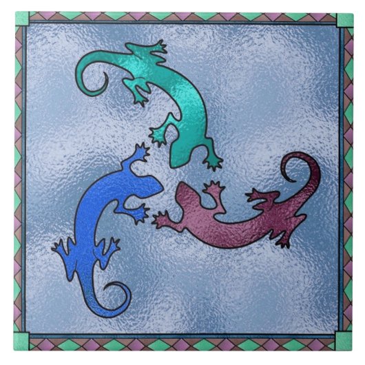 Carreau Vitrail de Faux Décor du sud-ouest (Devant)