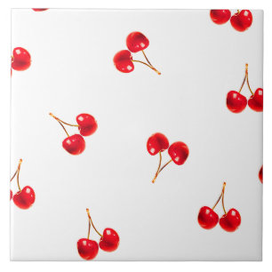 Carreau Vivid Cherry Motif