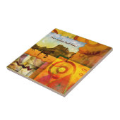 Carreau Vivid Southwest Desert Horse Graphic Collage (Côté)