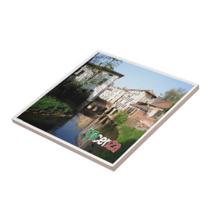 Carreau VNT076 VICENZA, pont de bateau, Vénétie, Italie,